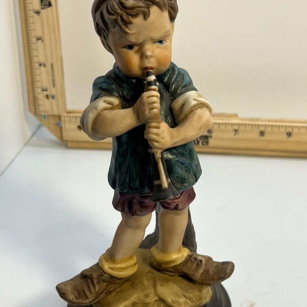 Vintage Rubens Japan Boy Playing Flute 10 Inches Figurine 1966 Model 400 - Picture 2 of 6